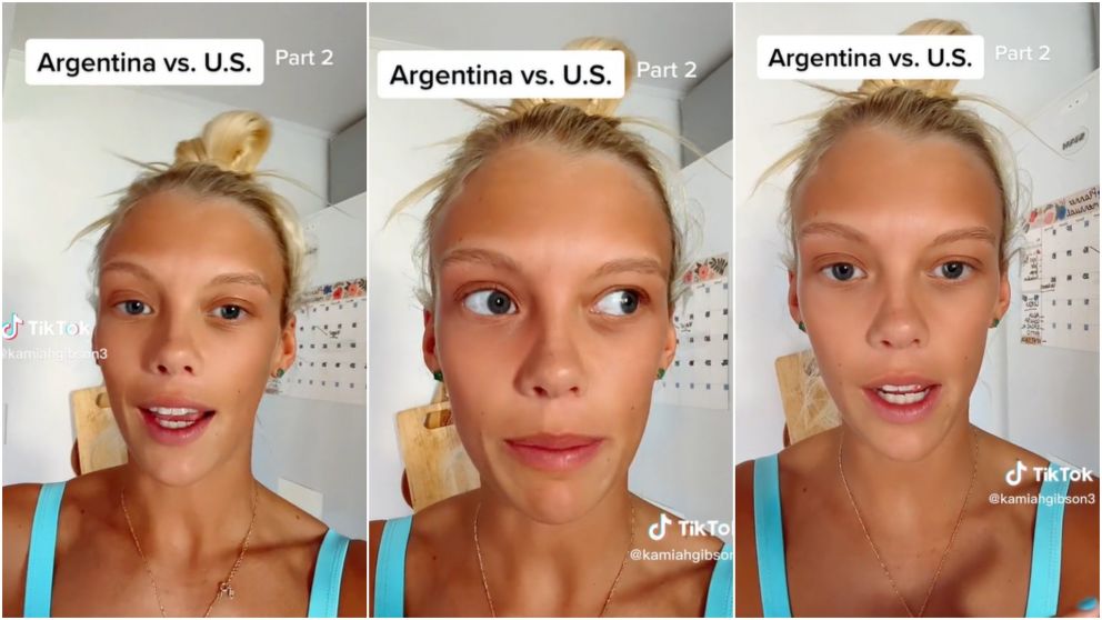 La blonda dispar� contra nuestras culturas en TikTok (Captura de pantalla).