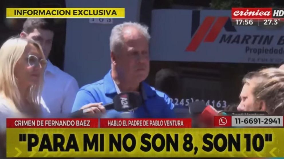 El pap� de Pablo Ventura habl� con la prensa tras declarar.