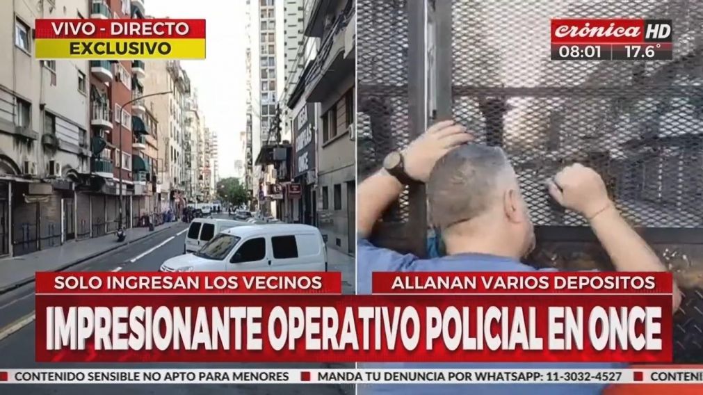 Los "manteros" iniciaron un piquete en repudio a los operativos contra la venta ilegal de mercadería (Crónica HD).