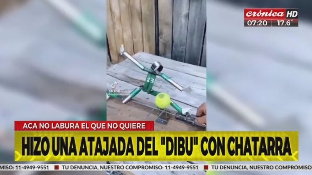 ¡Representó la atajada del "Dibu" Martínez con chatarra!