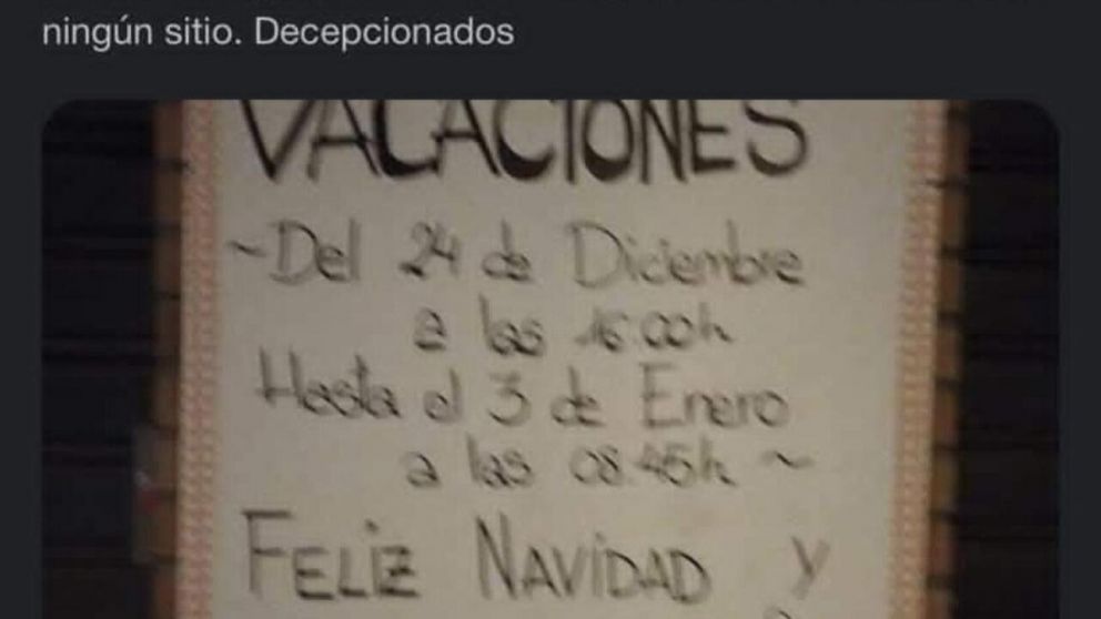 Mujer criticó a un bar que cerró por vacaciones y la respuesta del dueño se viralizó.