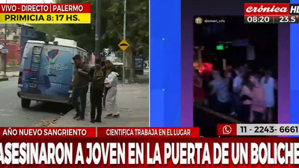 Un joven fue asesinado en los festejos de Año Nuevo en Palermo (Crónica HD).