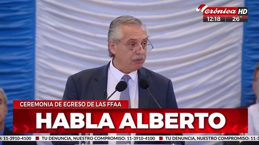El presidente Alberto Fern�ndez encabez� el acto de egreso en el Colegio Militar (Cr�nica HD).