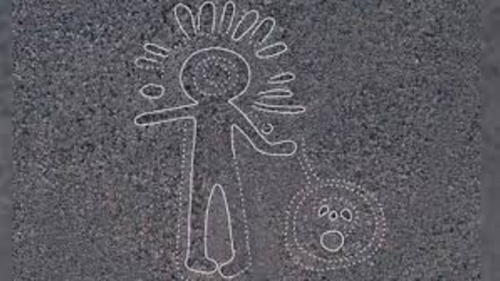 Figuras de hombres aparecieron en los geoglifos de Perú
