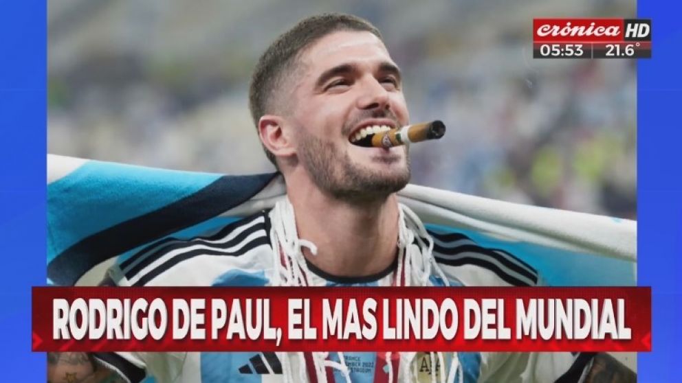 Rodrigo De Paul, el más lindo del mundial