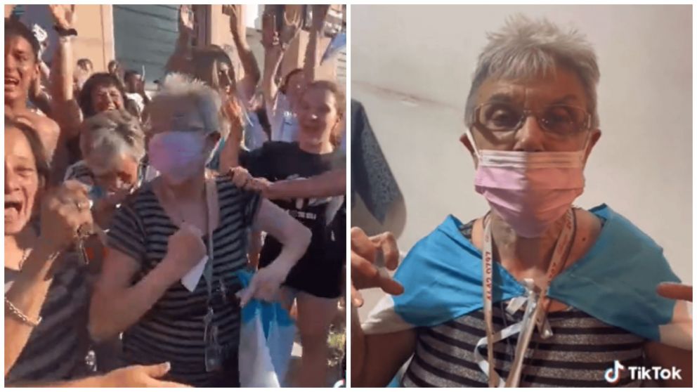 La famosa "Abuela, la-la-la-la" realizó un llamado a todos antes de la final del Mundial Qatar 2022 (Twitter).