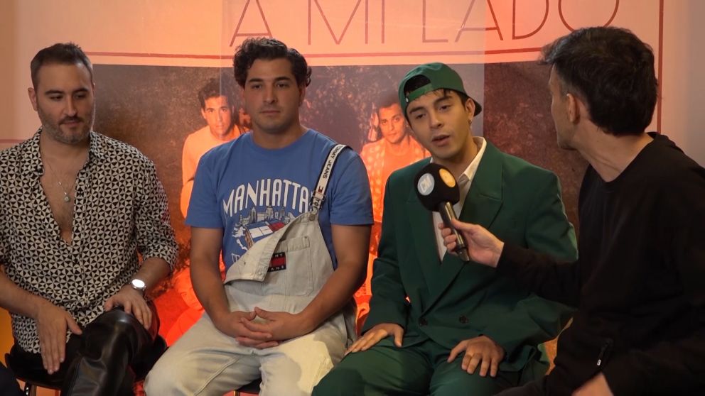 Reik y Rusherking hablando con Walle en CM Xpress,