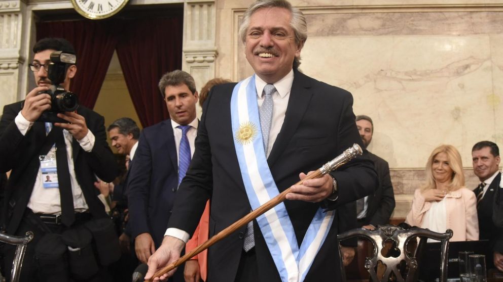 Alberto Fernández, durante el día de su asunción como Presidente en diciembre de 2019.