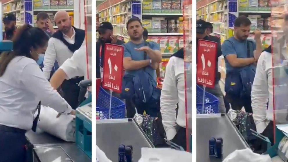 Repudiable escrache a Diego Brancatelli en Qatar.