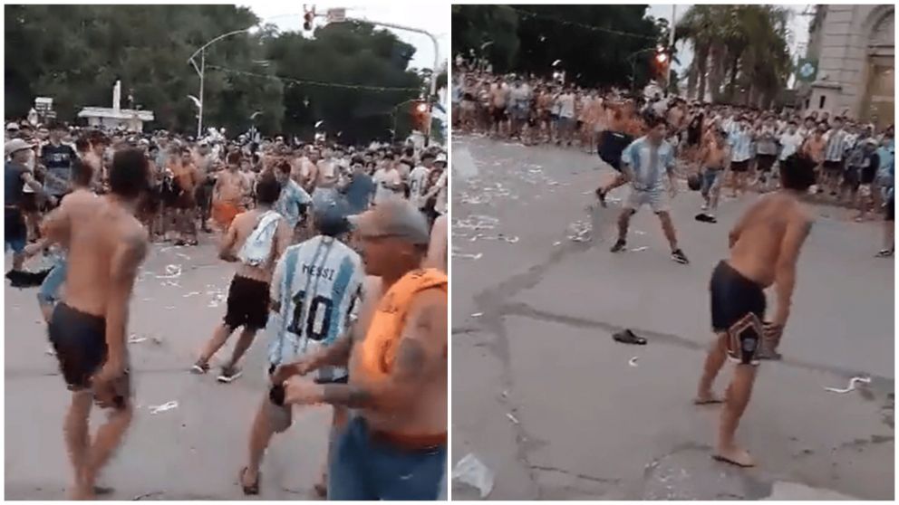 La localidad santafesina de San Justo registró una insólita pelea masiva en los festejos por el triunfo de la Selección argentina en el Mundial Qatar 2022.