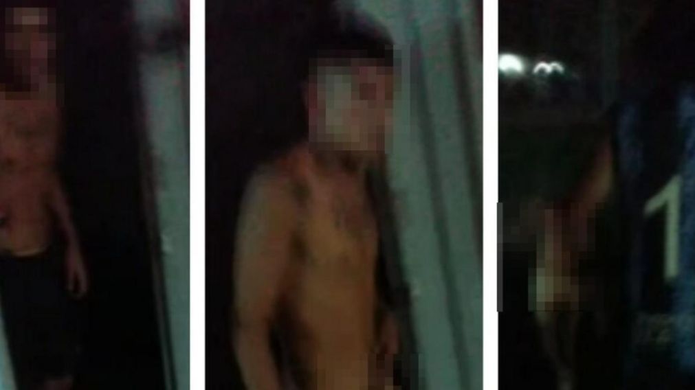 El ladrón fue obligado a correr desnudo por el barrio.