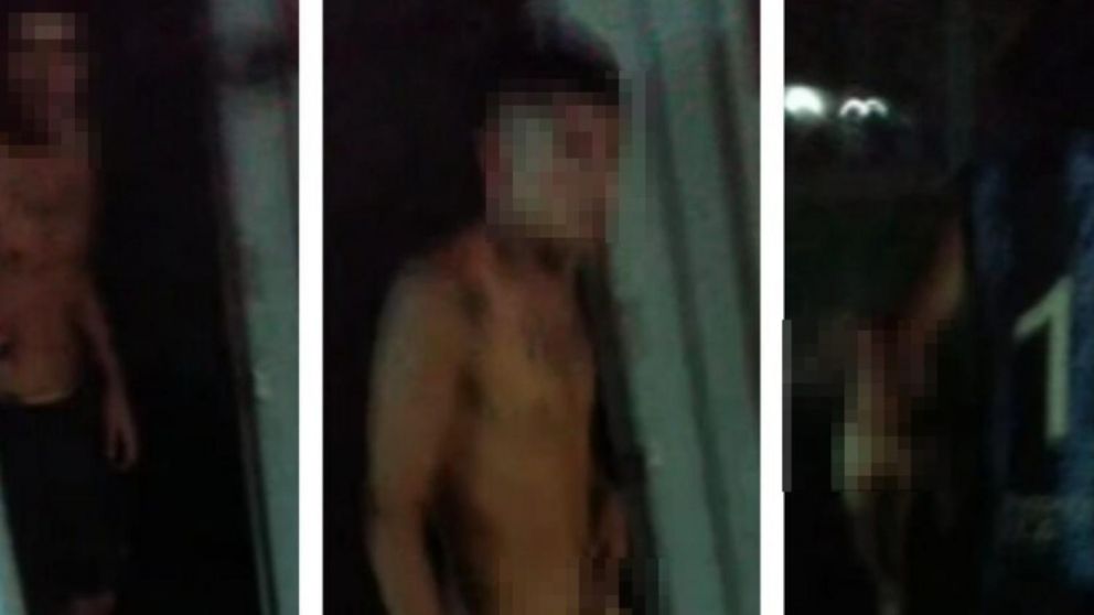 El ladrón fue obligado a correr desnudo por el barrio.