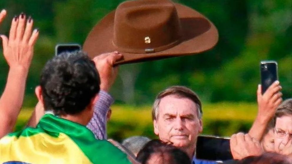 Jair Bolsonaro habló ante sus seguidores en Brasilia (Twitter).
