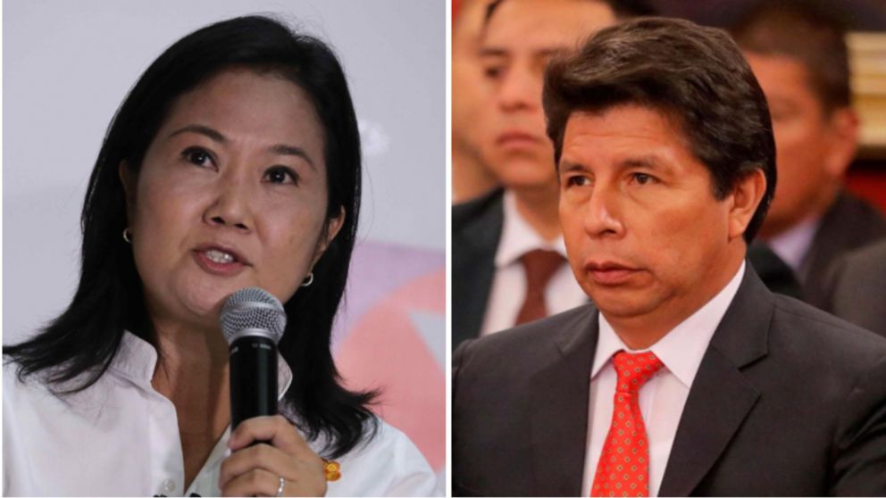 La líder opositora peruana Keiko Fujimori acusó a Pedro Castillo de dar un "golpe de Estado".