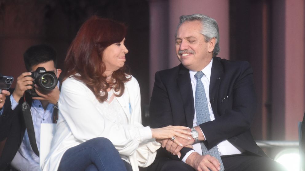 Alberto Fernández y Cristina Kirchner compartirán escenario el lunes tras la condena en la "Causa Vialidad". (Foto: Pablo Villan)