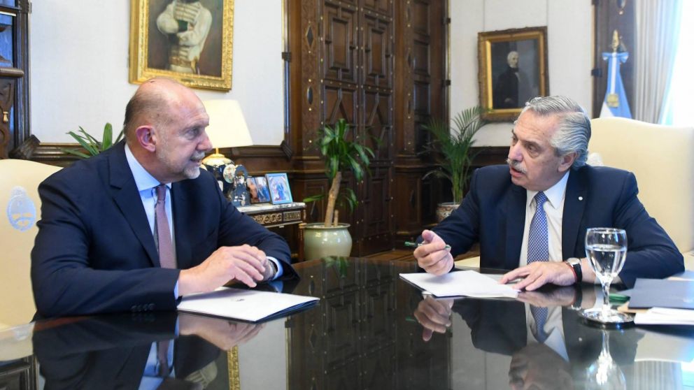 Alberto Fernández recibió al gobernador de Santa Fe, Omar Perotti.