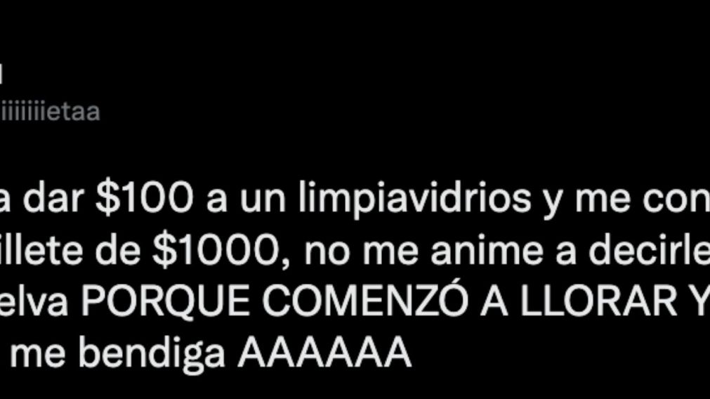 La autora del tuit confesó que no se animó a decirle nada al "trapito".