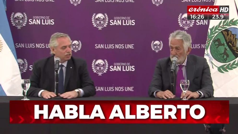 Alberto Fernández en San Luis: "Estamos construyendo 146.000 viviendas".