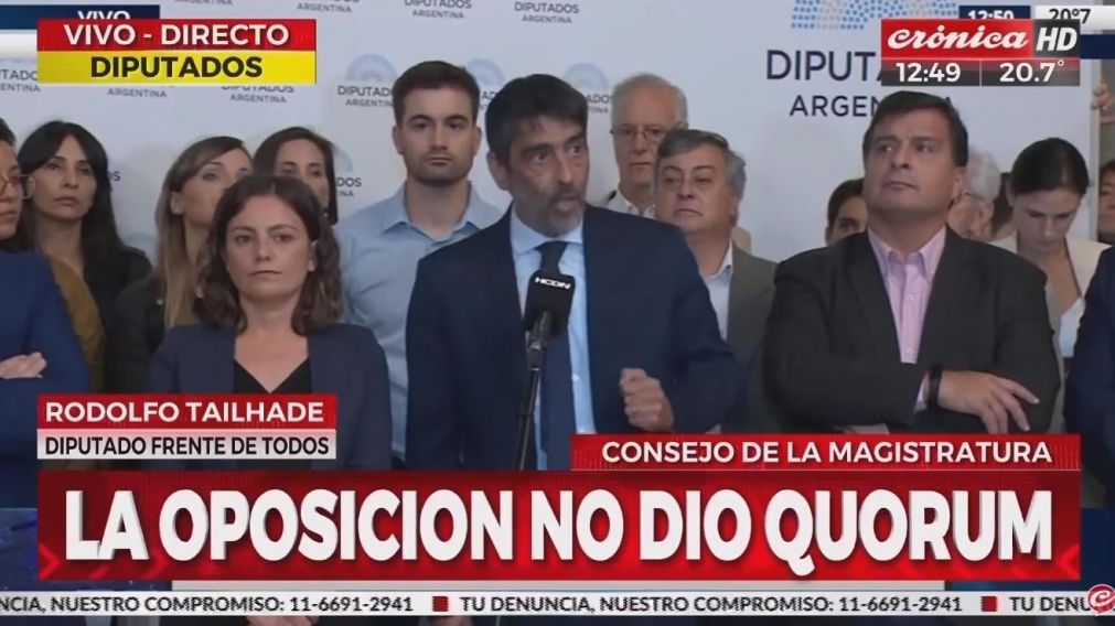 La Cámara de Diputados fracasó este jueves en su intento de realizar la sesión preparatoria (Crónica HD).