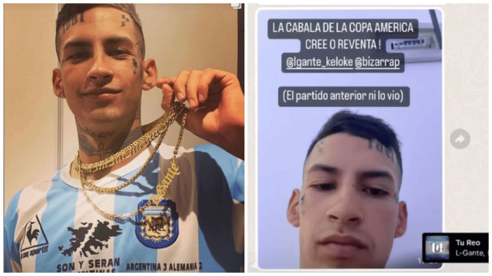 L- Gante revel� porqu� no vio el partido de Argentina (Instagram /@lgante_keloke).