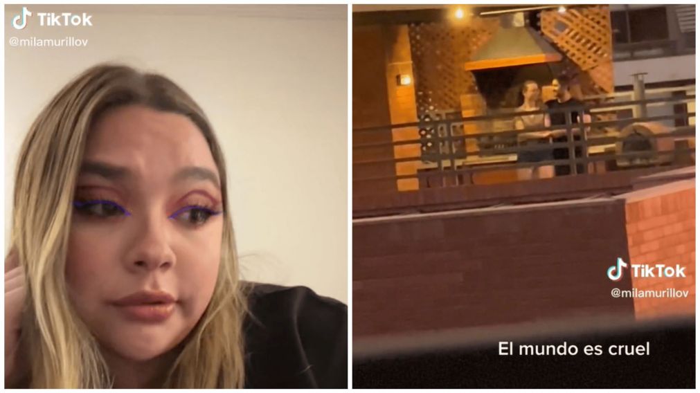 Grabó un momento íntimo de sus vecinos y es viral en las redes (TikTok/@milamurillov).