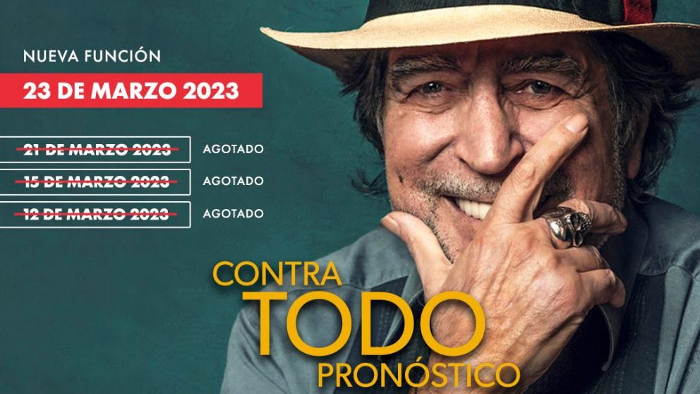 Joaquín Sabina: "Contra todo pronóstico" va por su cuarto Arena de Villa Crespo