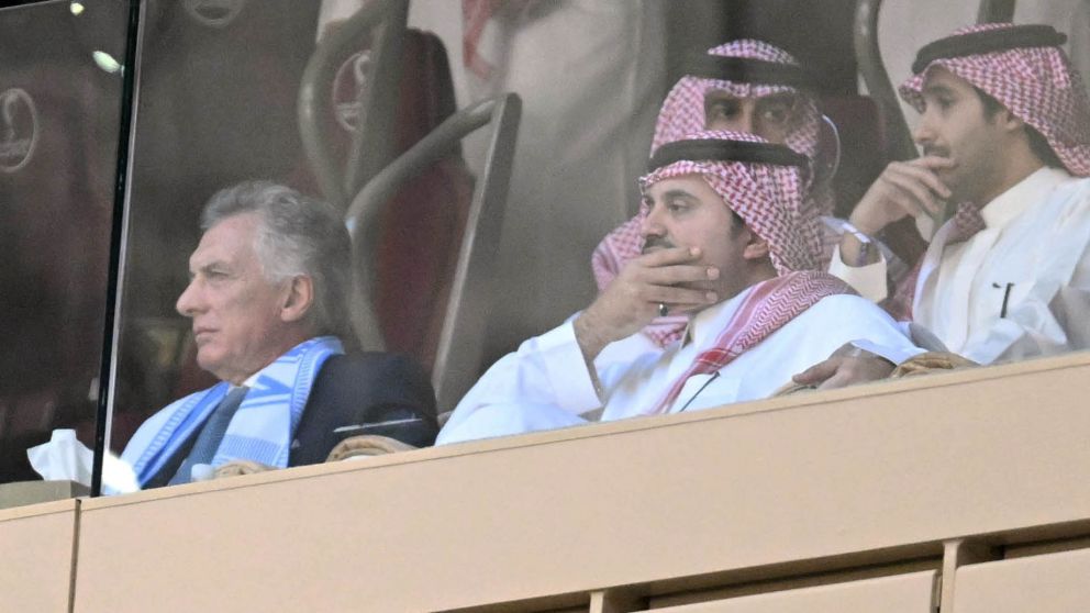 El ex presidente Mauricio Macri estuvo en el palco oficial del estadio Lusail este martes.