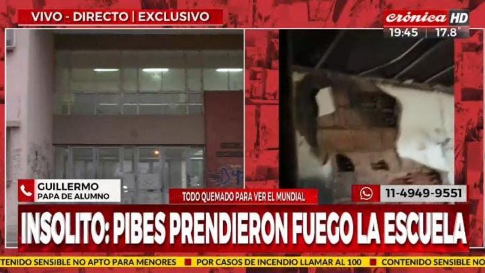 Alumnos habrían quemado una escuela para que se suspendan las clases.