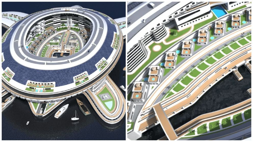 "Pangeos" es el ‘crucero tortuga’ que podría transportar 60.000 personas y su construcción cuesta 8000 millones de dólares.