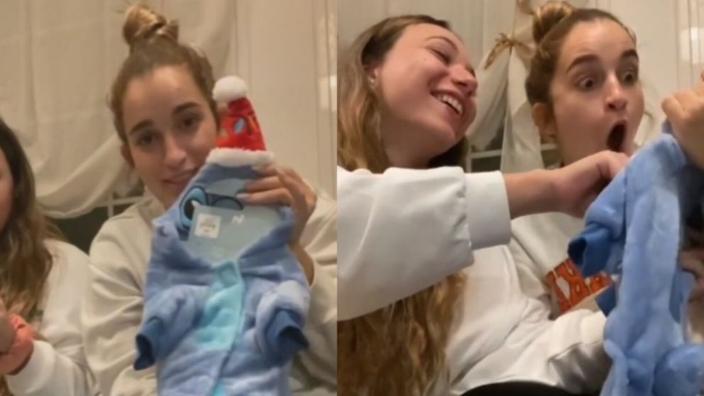 Le regaló a su amiga embarazada ropa para su bebé, pero cometió un insólito error que se hizo viral (Imagen captura vídeo).