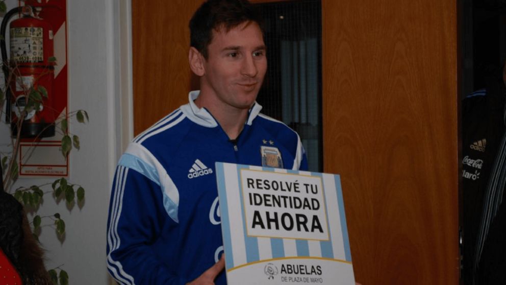 Lionel Messi encabezó una campaña de Abuelas de Plaza de Mayo antes del Mundial Brasil 2014.