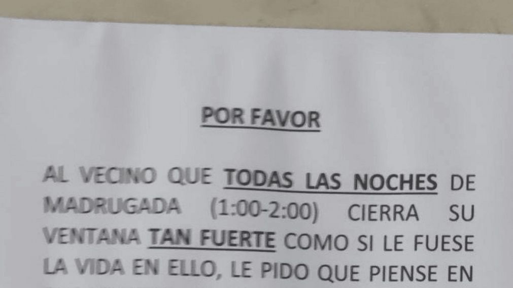 En Twitter, un usuario compartió la queja de una persona hacia su vecino.