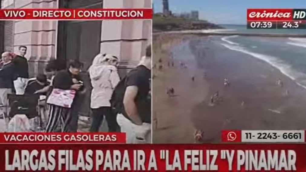 Un pasaje de Trenes Argentinos a Mar del Plata en Primera, ida y vuelta, cuesta $1.656 (Captura Crónica HD).