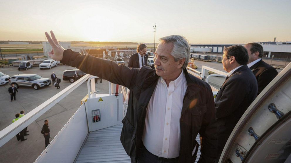 El presidente Alberto Fernández llegó este jueves a España.