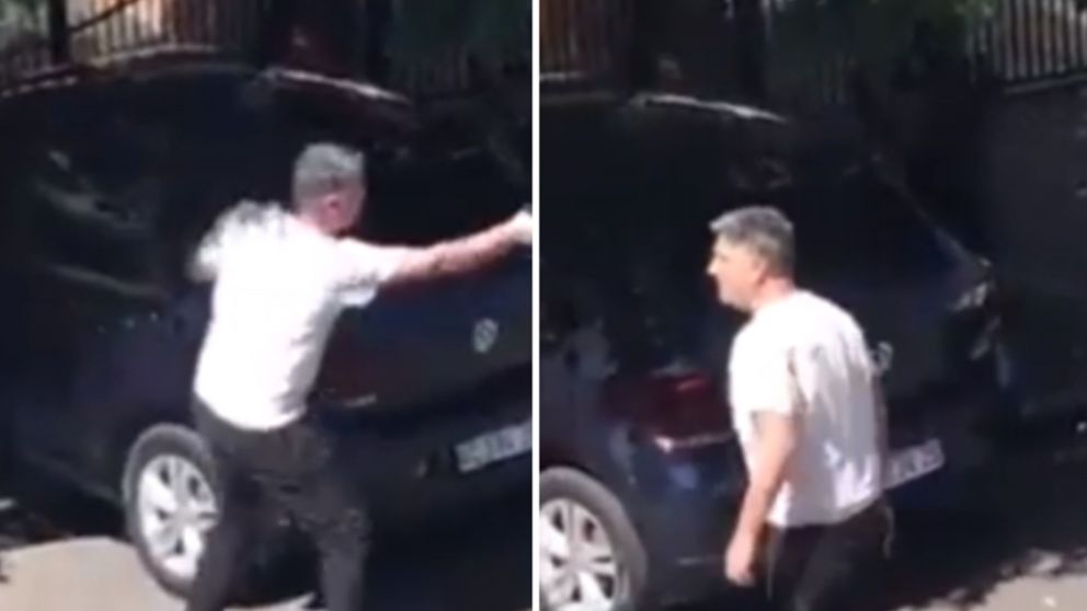 Los vecinos registraron el violento episodio.