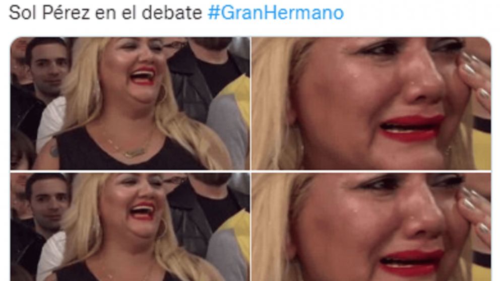 Estallaron los memes de Sol Pérez llorando en el debate de Gran Hermano 2022.