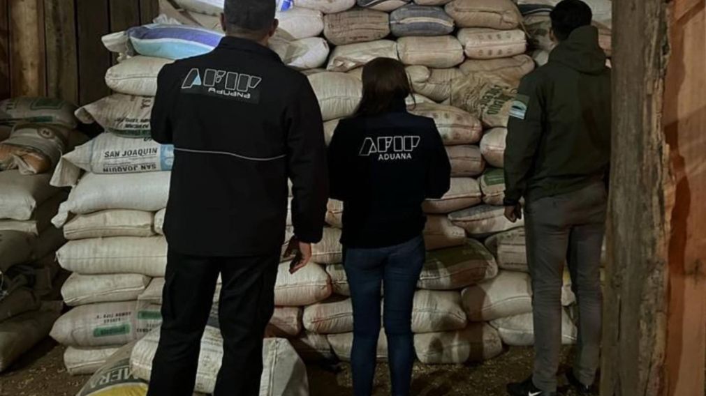 Incautación récord de soja ilegal en el norte del país.
