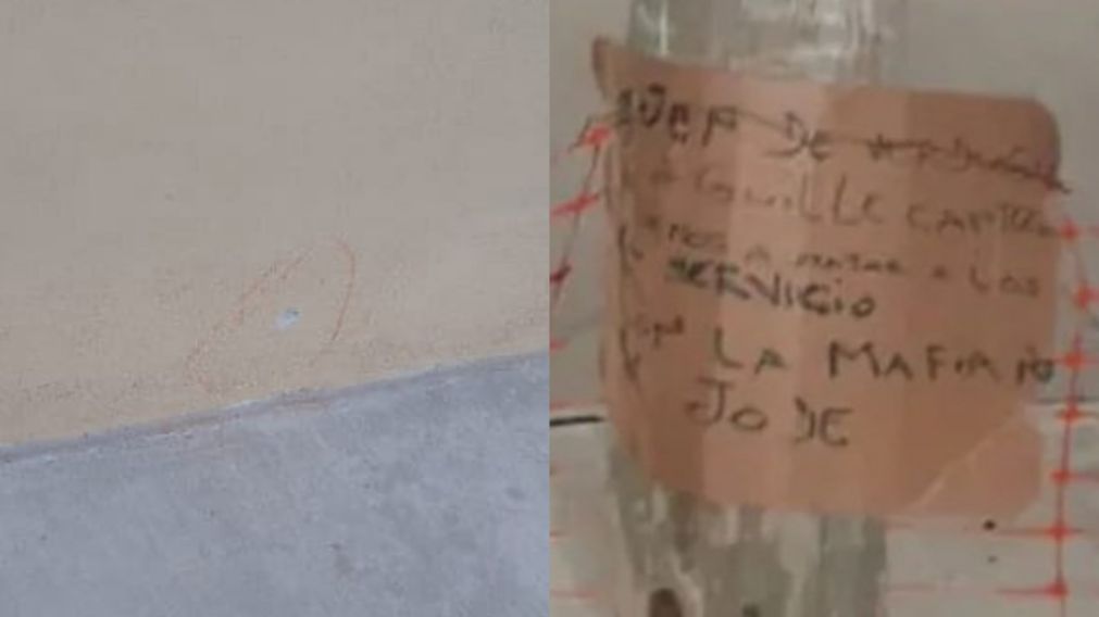 La organización criminal volvió a dejar un mensaje amenazador.