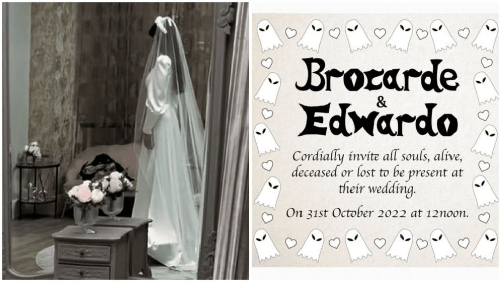 Una influencer se casó con el fantasma de un soldado y es viral (Instagram/@brocarde).