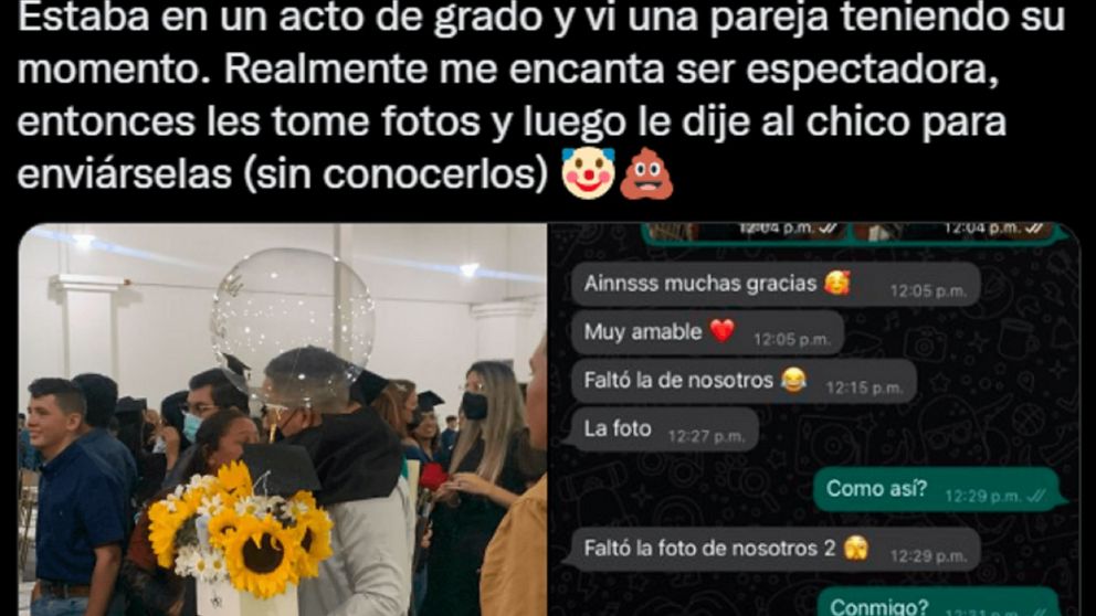 Le sacó unas fotos tiernas a una pareja en su graduación, pero la inesperada reacción del novio la descolocó.