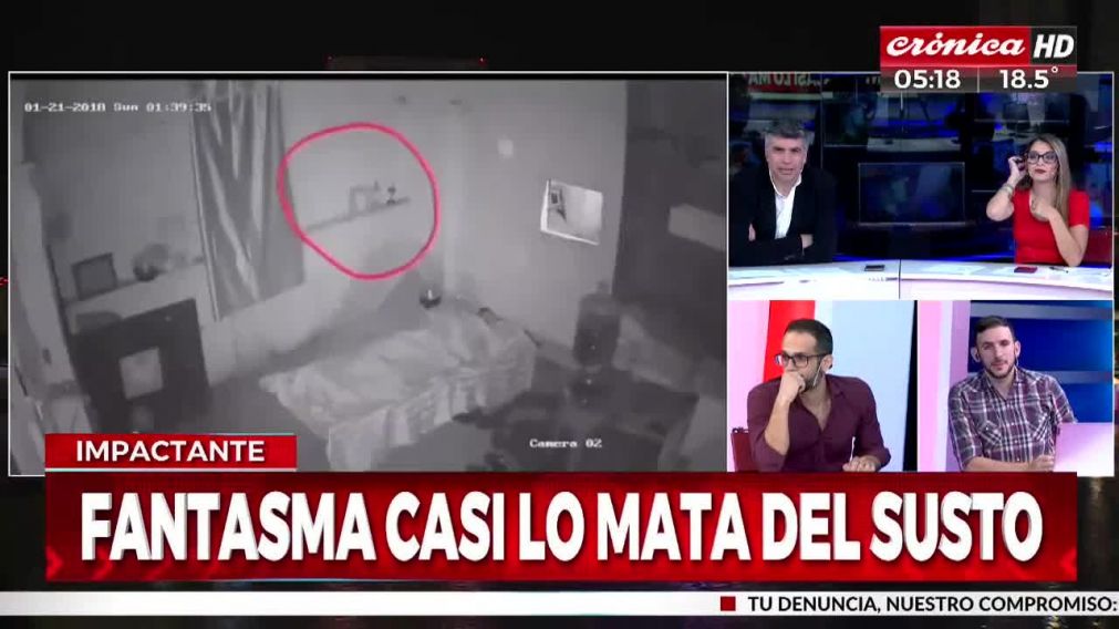 Espeluznante situación se vivió en el dormitorio (Captura de TV).