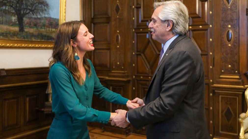 Alberto Fernández recibió a Irene Montero, la ministra de Igualdad del Gobierno de España.