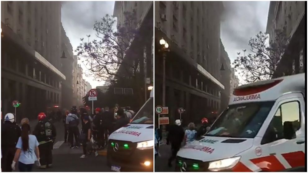 El edificio fue evacuado mientras trabajaban los bomberos.