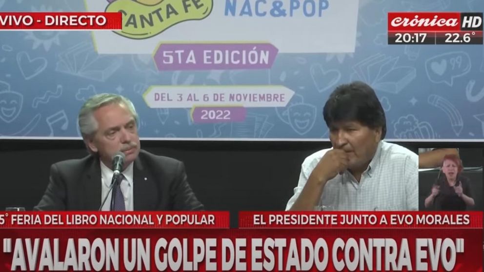 Alberto Fernández se presenta junto a Evo Morales.