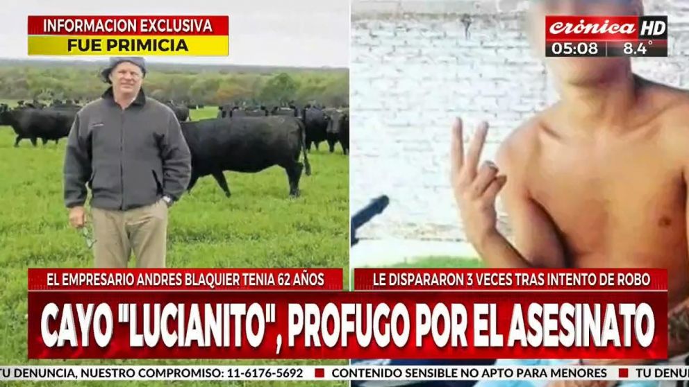 El detenido es Luciano Jesús González, alias Lucianito, de 18 años (Crónica HD).