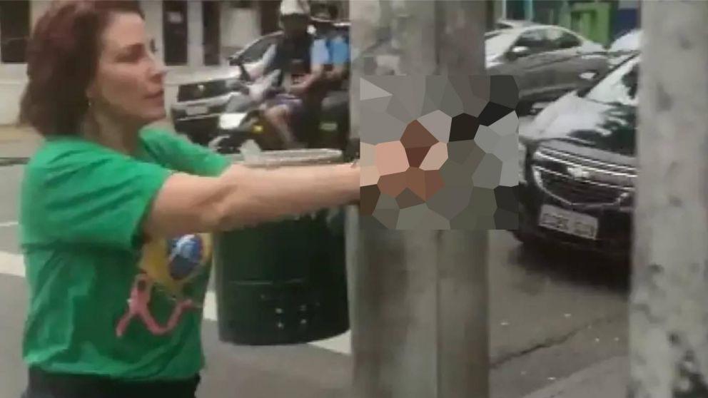 Así diputada bolsonarista apuntó con un arma y agredió a un simpatizante de Lula