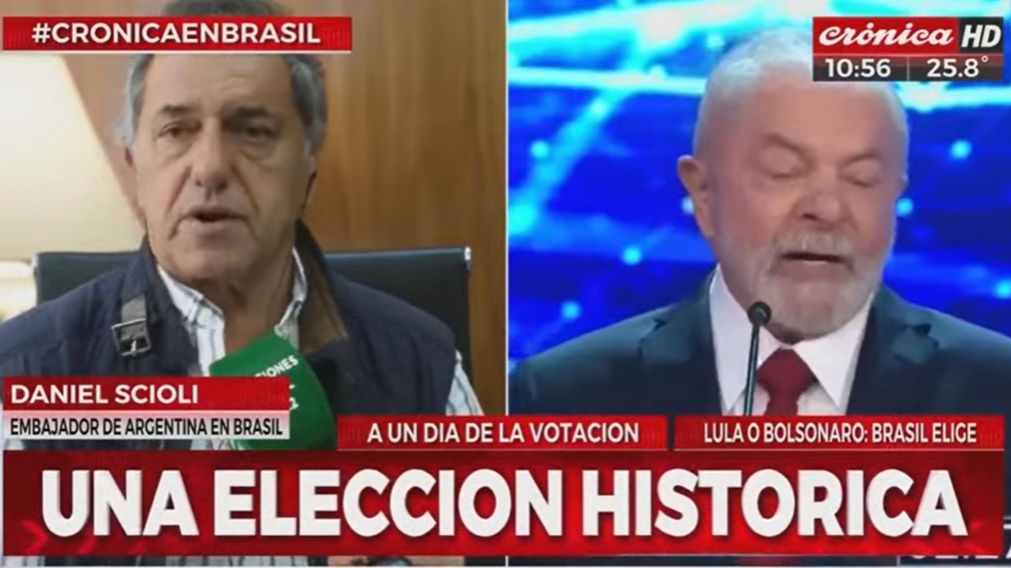 Daniel Scioli, el embajador argentino en Brasil, habló con Crónica HD sobre las elecciones brasileñas.