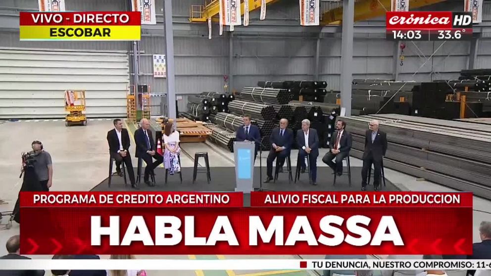 Sergio Massa lanzó un programa de créditos para la producción en Escobar: "Argentina puede progresar".