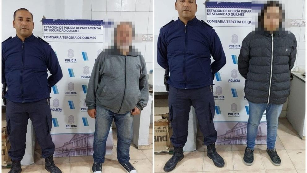 El supuesto jefe de la banda y su hijos, detenidos.