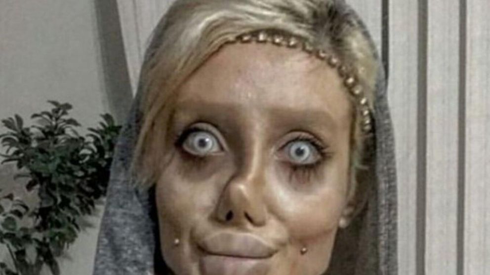 Sahar Tabar es mundialmente conocida como la "Angelina Jolie Zombie" (Twitter).